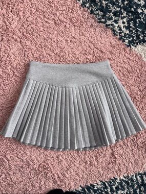 storets Grey Pleated Mini Skirt
